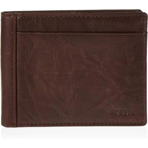Fossil Men's Leather‎ Bifold Wallet with Flip ID Window for Men - Picture 1 of 5